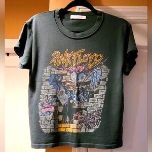 NWOT Daydreamer  Women's Designer Pink Floyd Rock n Roll Cropped T